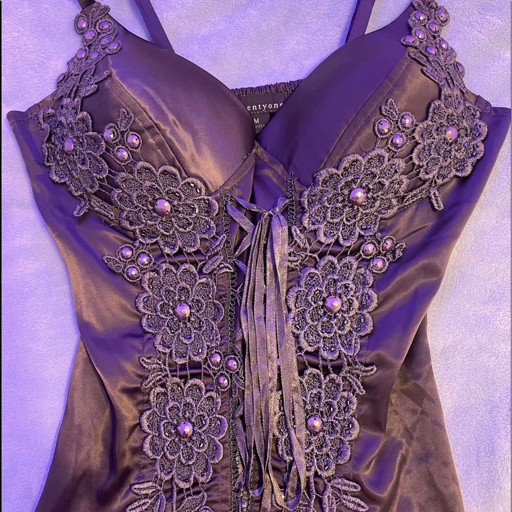 front lace up corset top